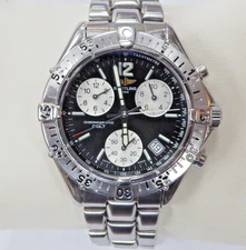 BREITLING Colt A53035 Date Chronograph Quartz Men's Great Condition 7.5" Long