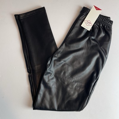 Lee Cooper Womens Black Faux Leather Skinny Trousers Size UK 10 NWT
