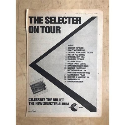 SELECTER ON TOUR POSTER SIZED original SKA music press advert from 1981 - printe