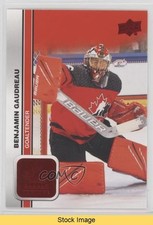2023 Team Canada Juniors Men's U-20 Red Foil Benjamin Gaudreau #13 READ 12cy