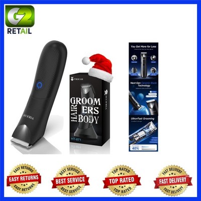 USB-C Body Groomer | No Nicks Electric Razor for Groin, Chest & Leg Hair Removal