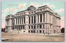 Vintage City Hall Newark New Jersey NJ Antique Postcard Printed in Germany