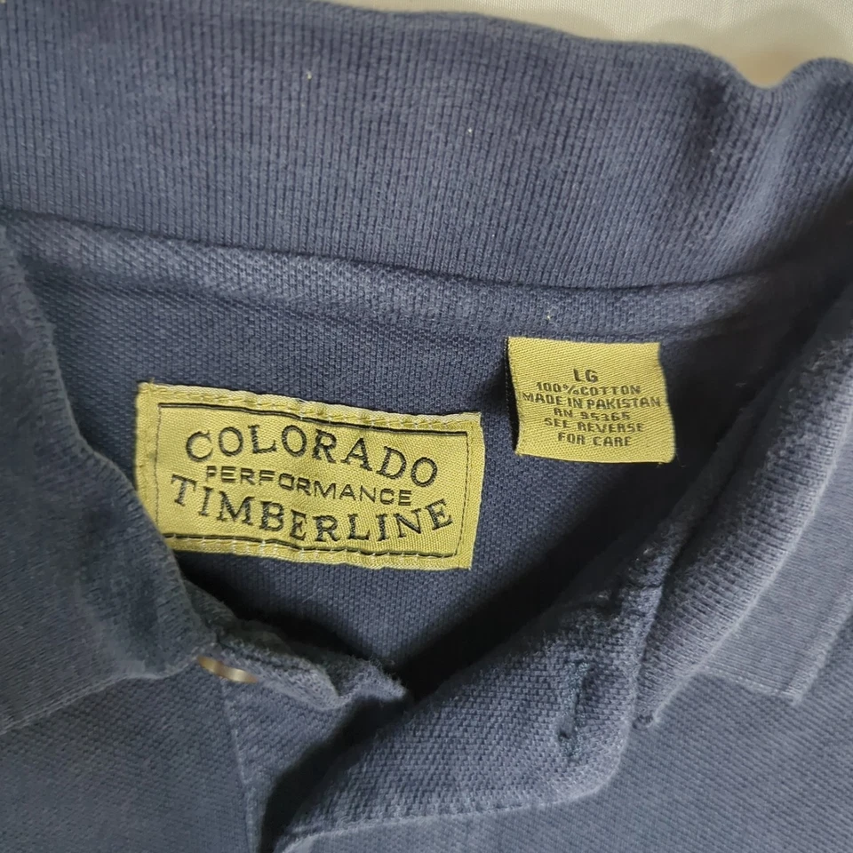 CAMISA POLO CAPA BACALAO PATATAS FRITAS De Colección COLORADO TIMBERLINE Azul Marino S/S Para hombres L Foto 4 de 4