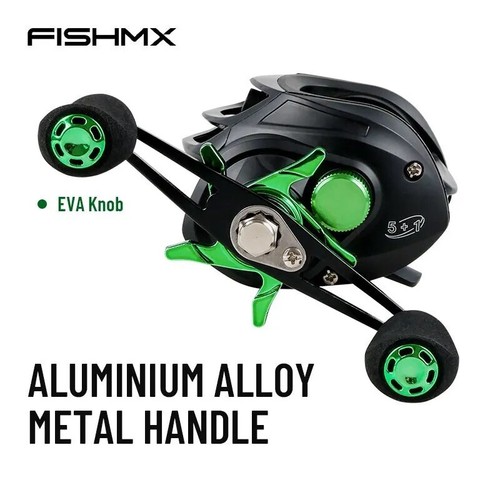 Left Handed Bait Cast Rod And Reel 2 Piece Carbon Fibre 6 Bearing Reel - Picture 6 of 12