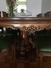 Dinning table and 8 chairs, Antique Table And 8 Chair Hardwood Table And Chair
