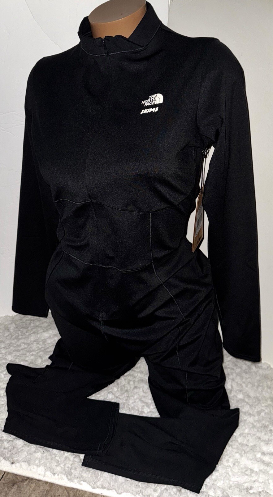 SKIMS X THE NORTH FACE REFINA ONE PIECE BODYSUIT 'ONYX' EXTRA-LARGE NWT image 4