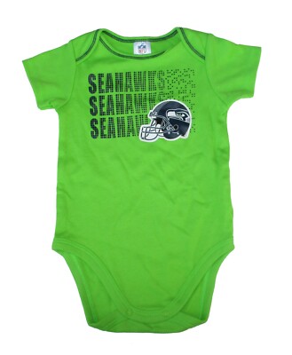 Seattle Seahawks Infant One Piece Bodysuit Creeper Lime Green