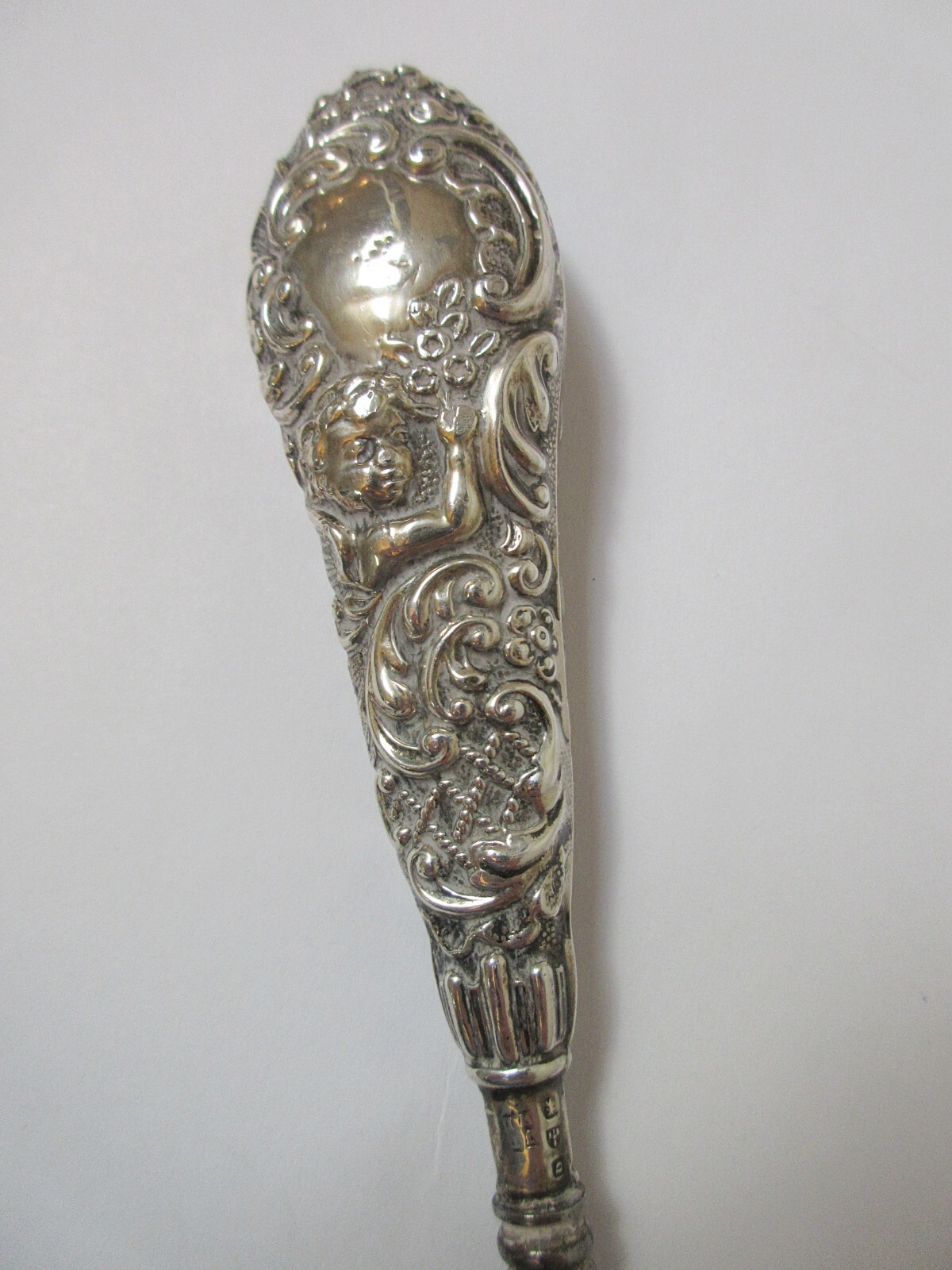 Antique Long Boot Button Hook Cherubs James Deakin - image 3