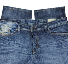 Diesel Zaghor Jeans Size 36x26 Wash 008SS Destressed Button Fly Made in Italy