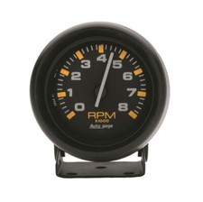 Auto Meter 2305 2-34 Autogage Pedestal Tachometer Gauge 0-8000 Rpm Black