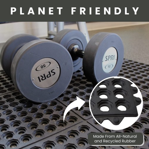 Interlocking Rubber Floor Mat For Restaurant Kitchen Floor Anti Fatigue Bar Door - Picture 5 of 9
