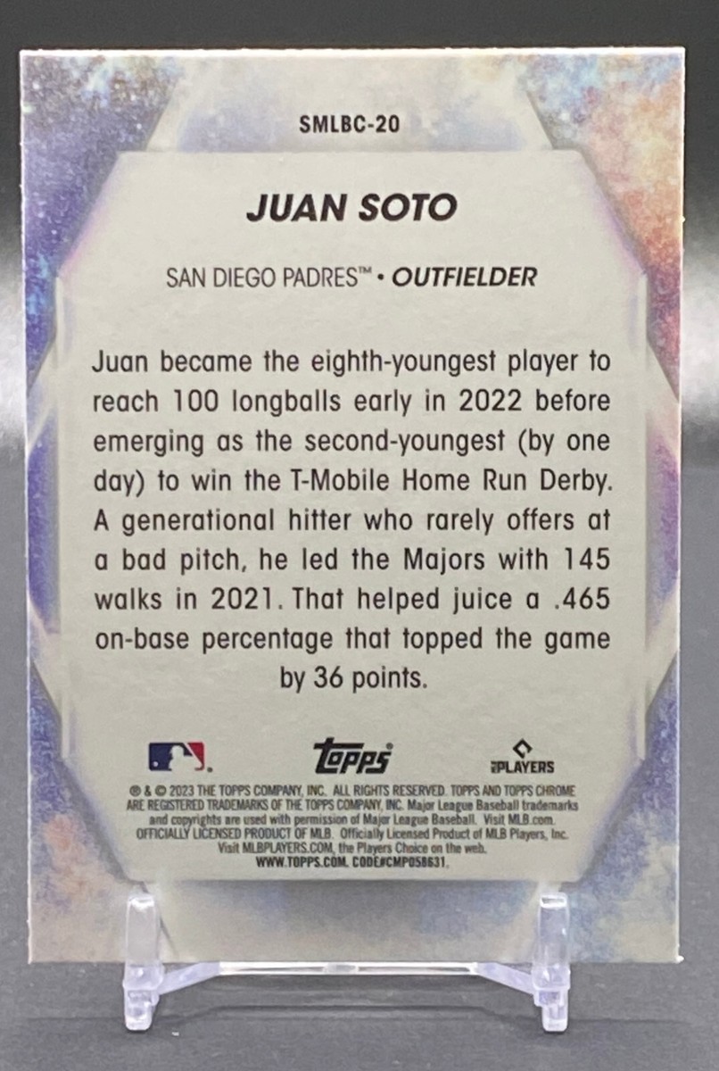2023 Topps Series 1 #SMLBC-20 JUAN SOTO San Diego Padres 2023 Topps Series 1 #SMLBC-20 JUAN SOTO San Diego Padres