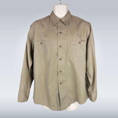 Vintage shirt, 1940s work shirt, 1940s chambray shirt… - Gem Vintage shirt, 1940s work shirt, 1940s chambray shirt… - Gem