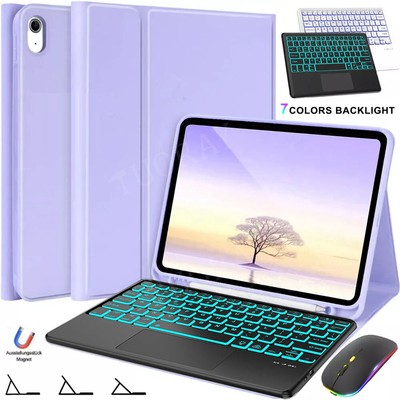 Touchpad Beleuchtet Tastatur Maus Hülle für iPad 7 8 9 10 11th Air M3 M2 Pro 11