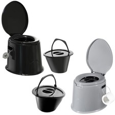  5L Portable Camping Toilet Compact Potty Loo Caravan Picnic Fishing Festivals