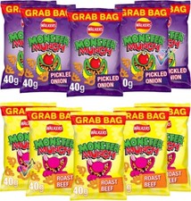 Walkers Monster Munch Pickled Onion & Roast Beef Snacks Crisps 72g