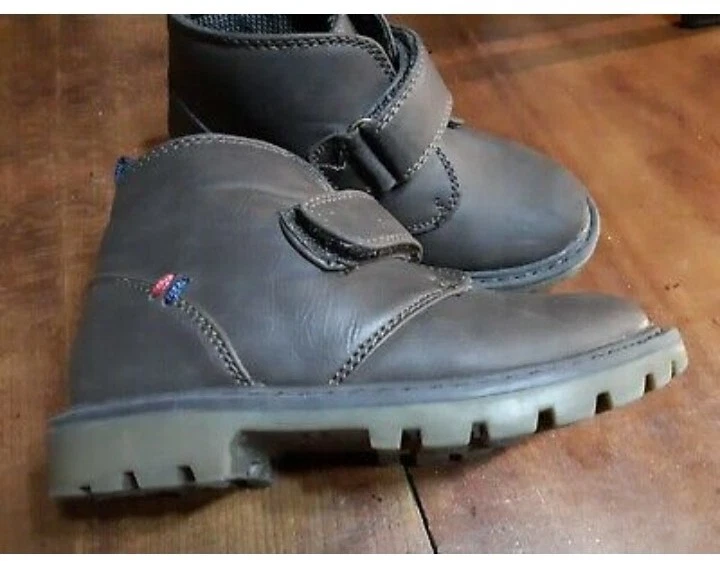 TOMMY HILFIGER МАЛЫШЕЙ МАЛЬЧИКОВ КОРИЧНЕВЫЙ СКОЛЬЖЕНИЯ НА КРЮЧОК И ПЕТЛЯ БОТИЛЬОНЫ ДЕТСКИЙ МАЛЬЧИК 7 - Изображение 2 из 4