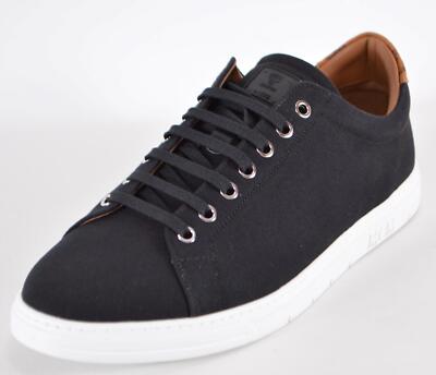 New MCM Men's TERRAIN DERBY Black Canvas Visetos Low Top Sneakers Shoes 41 8