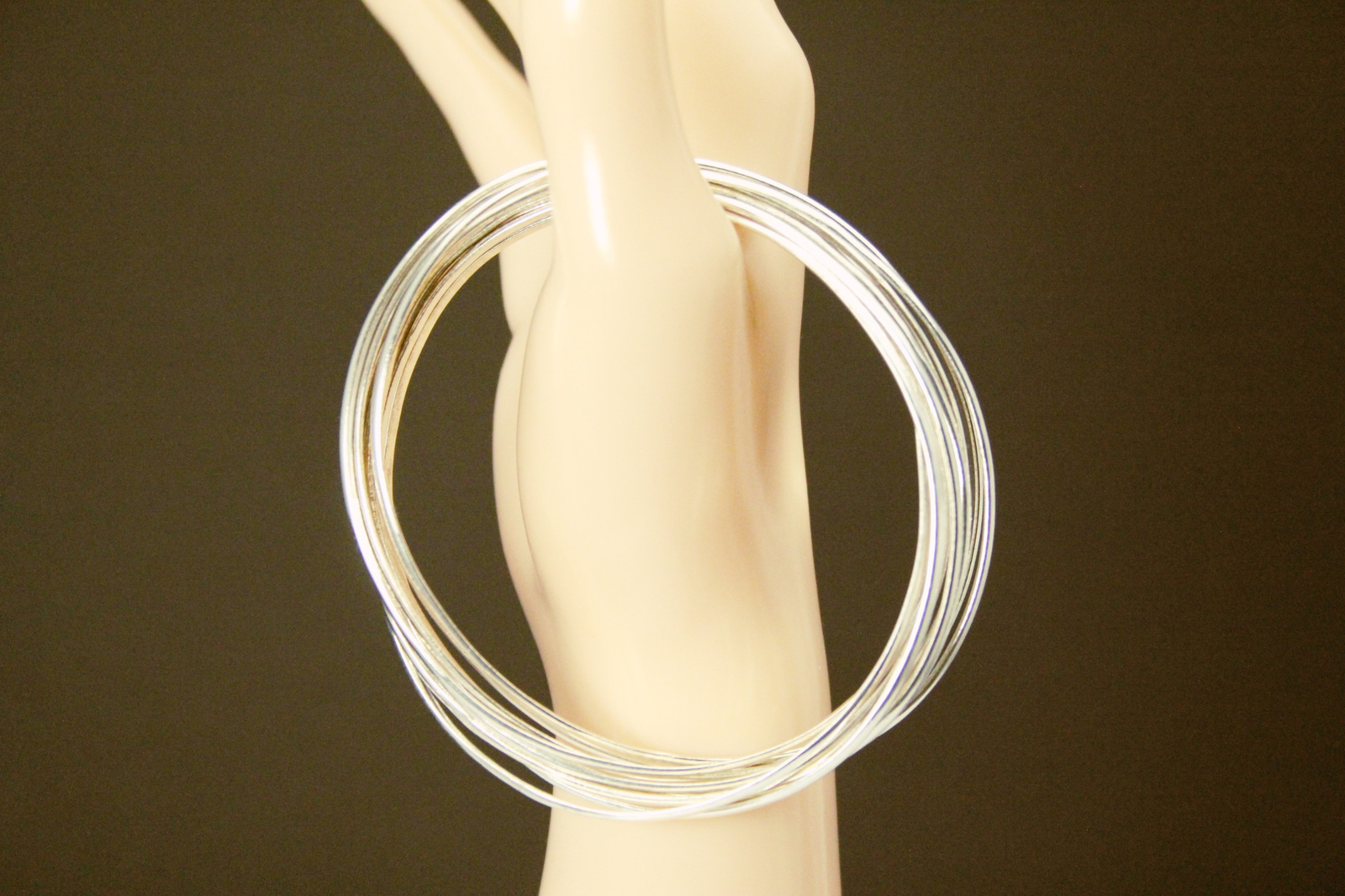 Interlocking 10 Bangle Sterling Silver 925 Bracel… - image 8