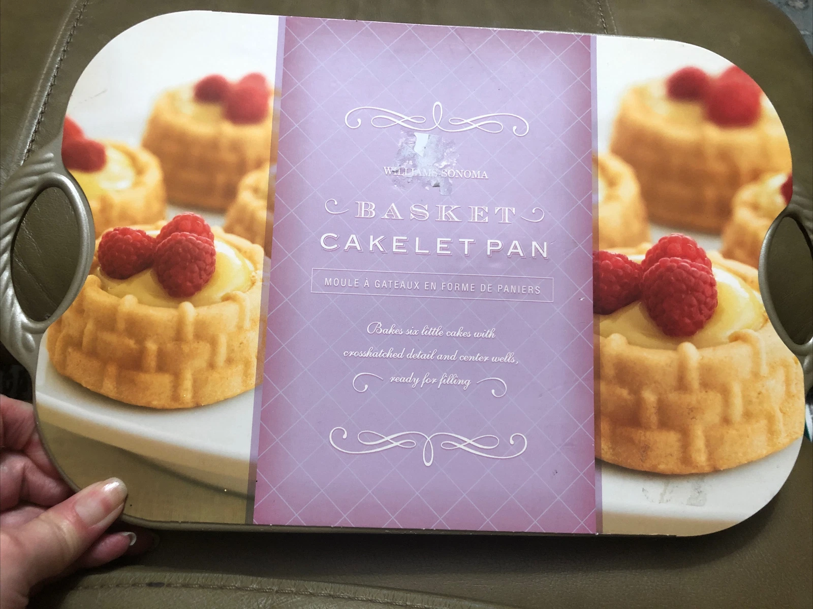 William Sonoma Basket Cakelet Pan Nordic Ware￼ Baking Mold New