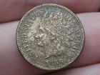 1866 Indian Head One Cent Penny- Fine/VF Details, Partial LIBERTY