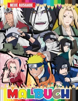 Naruto - Malbuch: Tolles Geschenk für Kinder - *NEU*