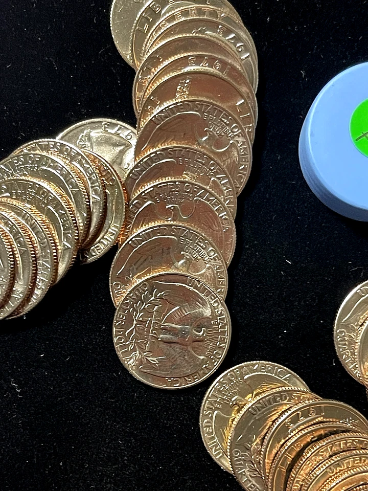 1973 P 25C UNCIRCULATED Washington Quarter Roll of 40 Coins-GEM! - Image 4 of 4