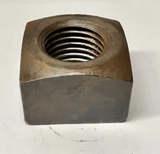 (2) 2"-4.5 Square Nuts Heavy Pattern Steel Plain 2 -4 1/2 SQUARE NUT (3-1/8 x 2)
