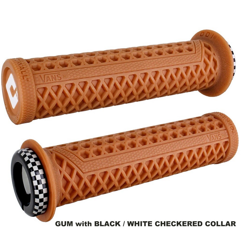 ODI VANS V2.1 LOCK ON BMX MTB DJ GRIP BICYCLE GUM/BLACK & WHITE