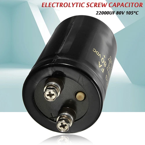 50x80mm 22000UF 80V 105ºC Electrolytic Screw Capacitor Audio Amp Power Supply