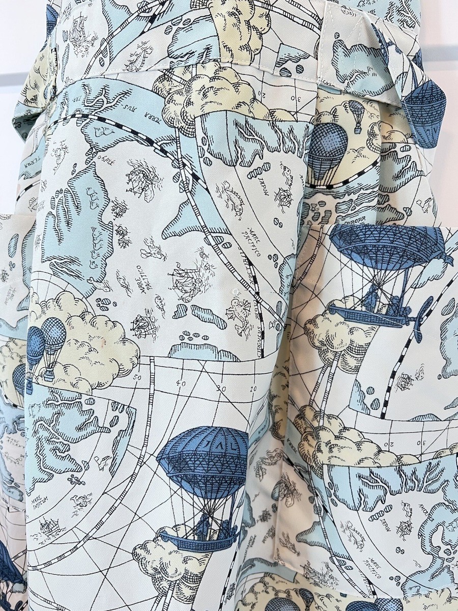 Vintage JAL Airlines Yoshie Inaba Apron Map Travel Print | eBay