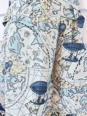 ❤️JAL＆yoshie inabaコラボ❤️エプロン❤️ Vintage JAL Airlines Yoshie Inaba Apron Map Travel Print | eBay