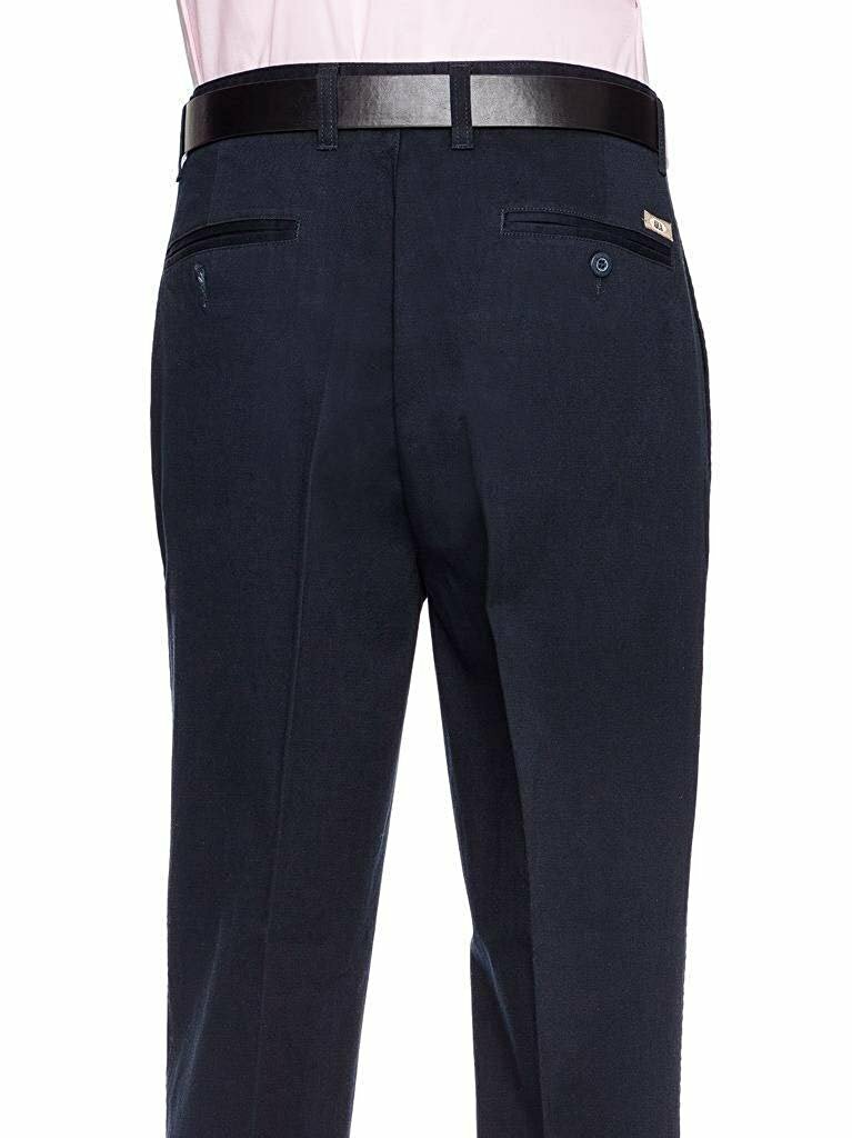 Men's Cotton FlatFront Work Pants Traditional Fit Slacks By AKA eBay