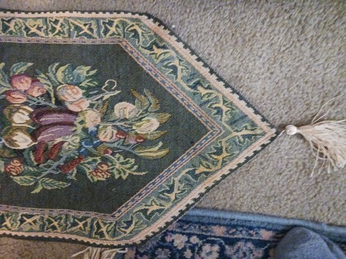 Vintage 13"×36" Tapestry Runner With Tassels On Each End - Picture 2 of 4