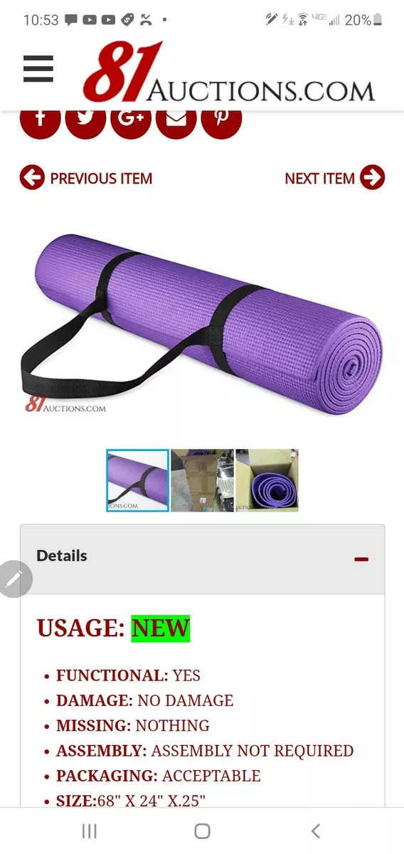 BALANCE FROM GOYOGA ALL PURPOSE HIGH DENSITY NON IP YOGA MAT