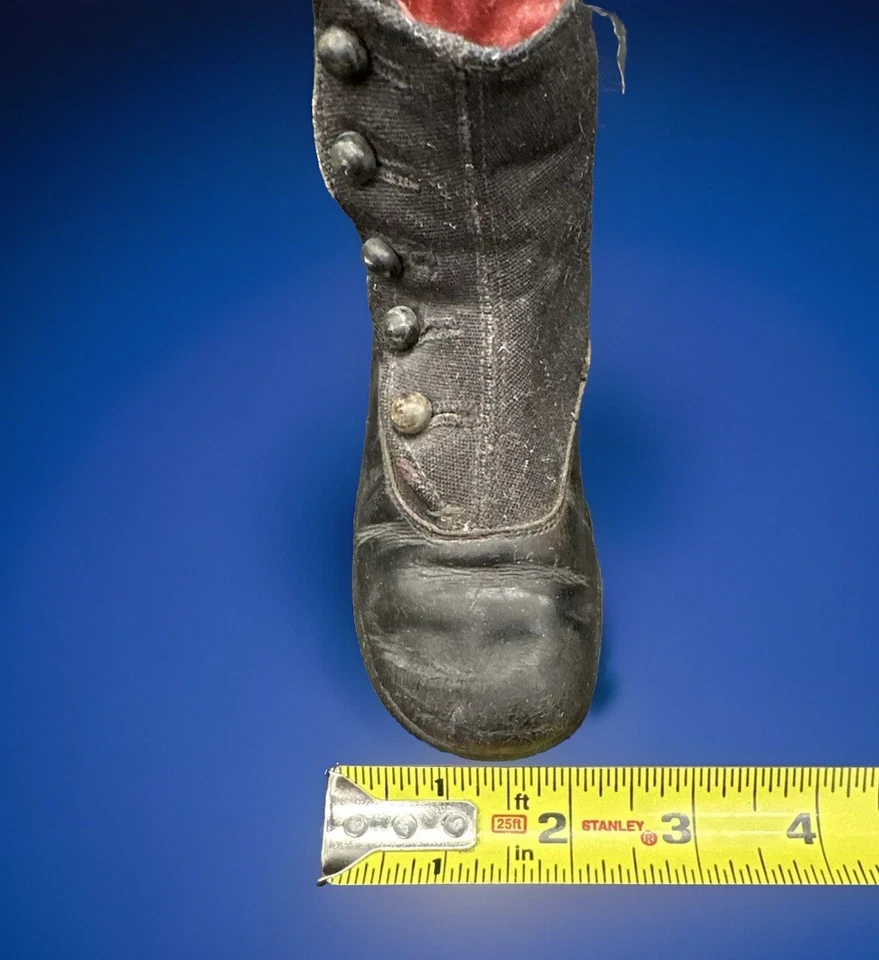 Antique Kids VICTORIAN  Boots Leather Dark Brown; Cobbling - Image 3 of 4