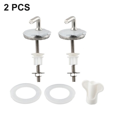 1 Pair Toilet Seat Fix Fitting Stainless Steel Back To Wall Replacement Hinges