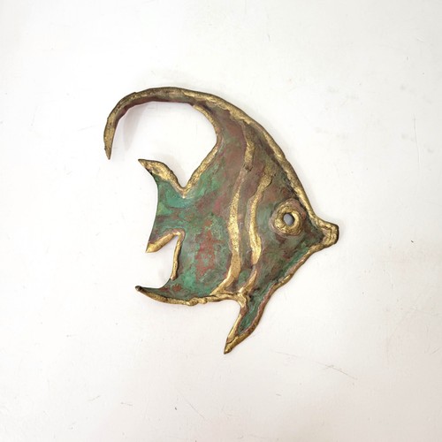 Copper and Brass Fish Wall Plaque Sculpture Dwyer Hawaii - Picture 4 of 4