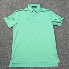 Ralph Lauren Polo Shirt Mens Medium Green RLX Golf Golfer Stretch Performance