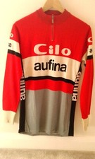 Vintage team Clio Aufina SMS Santini long sleeve wool cycling jersey Eroica