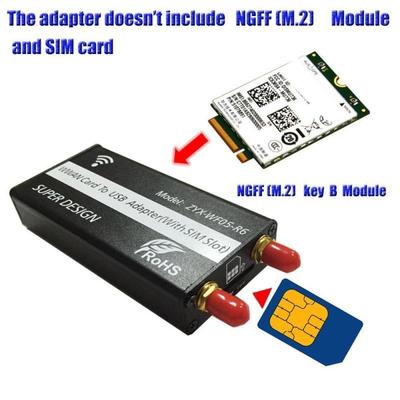 NGFF(M.2) to USB Adapter With SIM card Slot for WWAN/LTE/4G Module