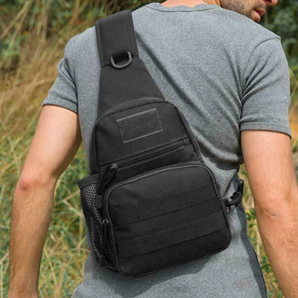 Men Multifunction Tactical Backpack Casual Sling Crossbody Bag Shoulder Bag  Chest Bag for Outdoor