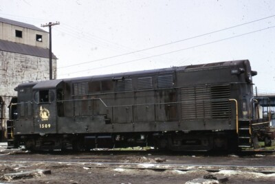 CNJ jersey central FM switcher 1509 dupe railroad slide Jersey City, NJ