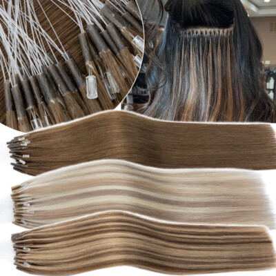 Microring Keratin Bonding Hair Extensions 100% Remy Echthaar Haarverlängerung DE