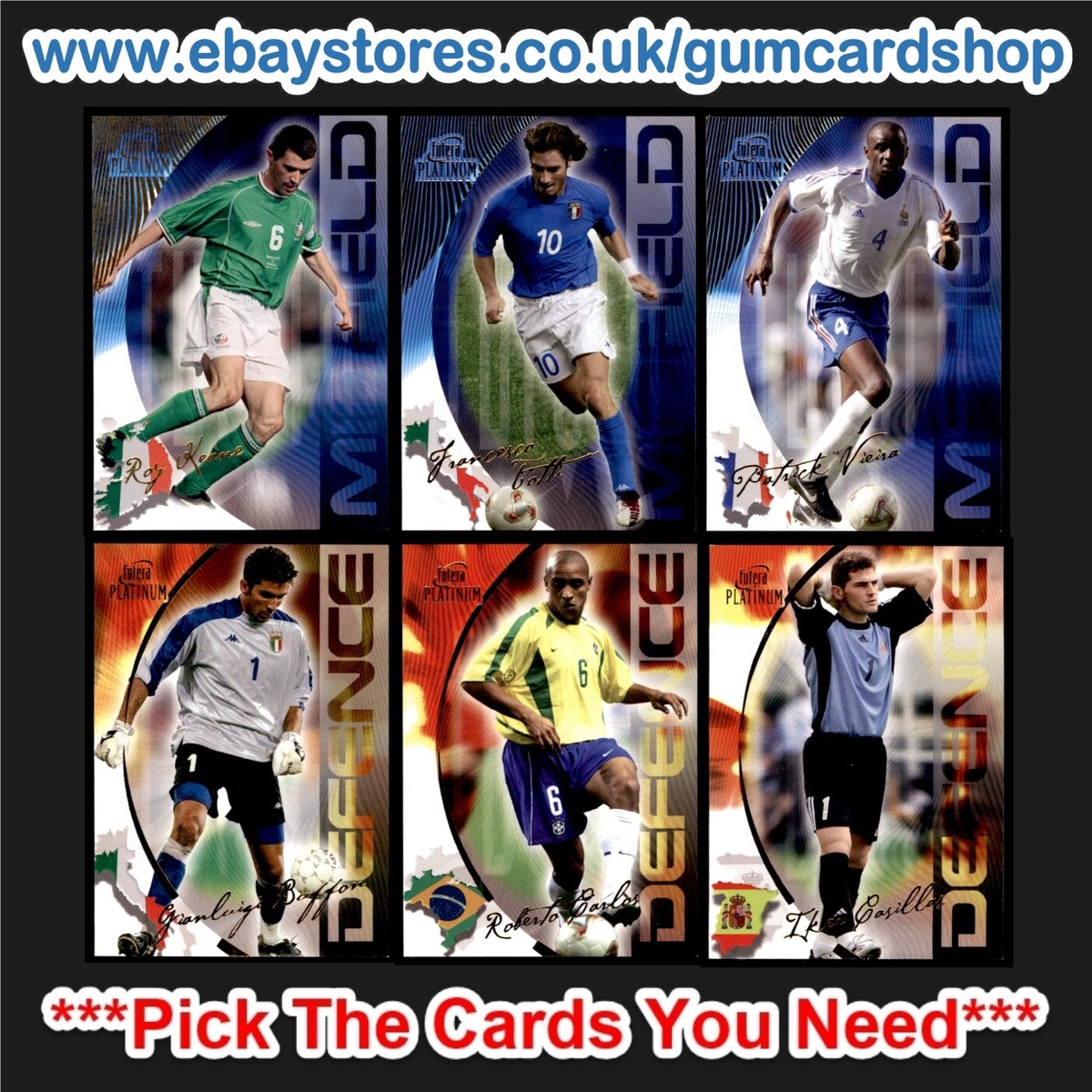 sB493q [希少] 2003 Futera World Football ジャージカード