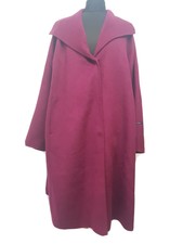 Persona By Marina Rinaldi Tauro Wrap Coat, Bordeaux Size Uk 22 | Cl5#