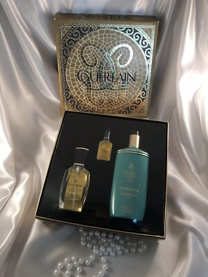 Vintage Guerlain  Shalimar  Parfum De Toilette Fragrance Set.  Sealed.