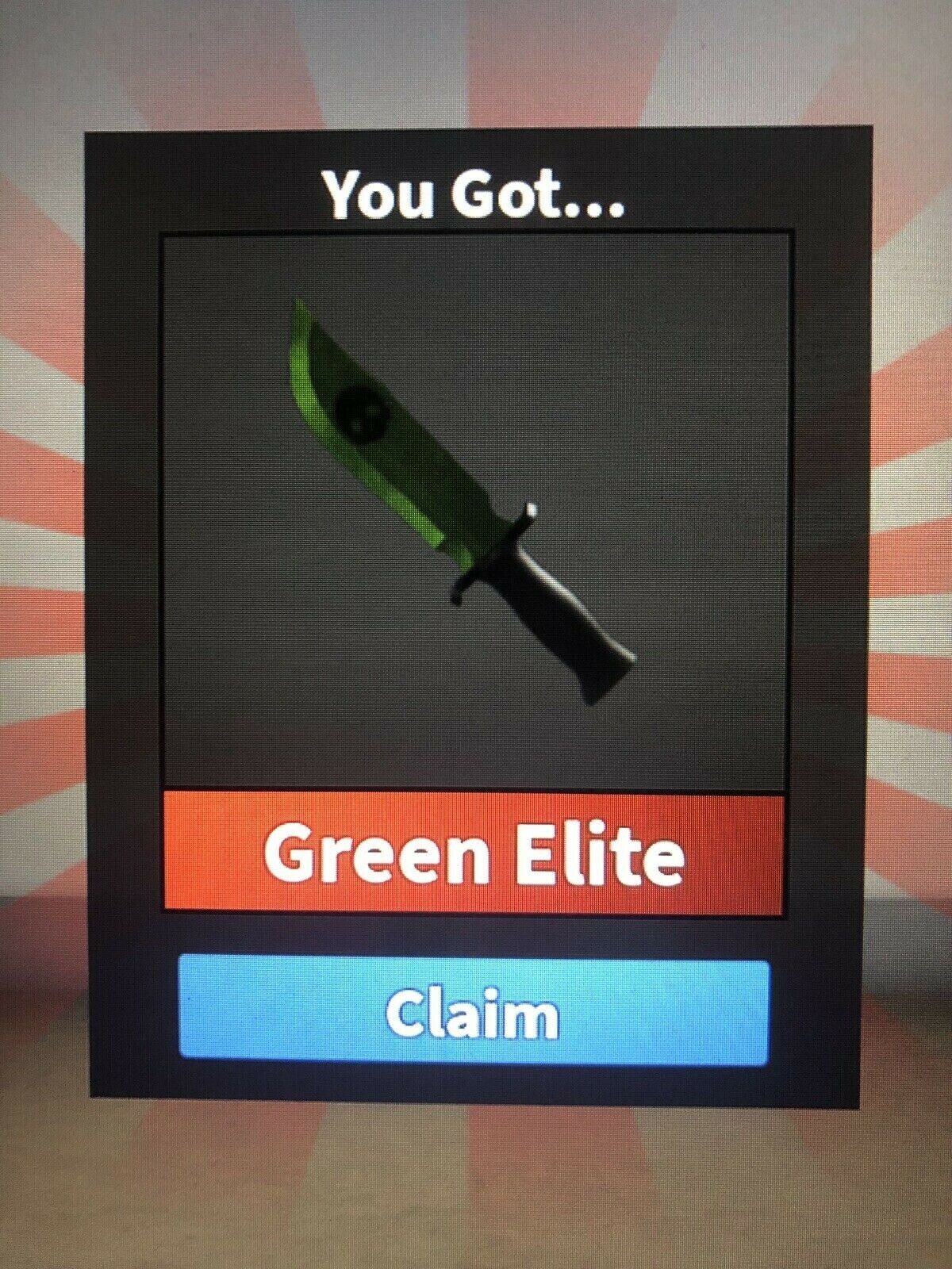 Roblox Murder Mystery 2 MM2 Green Elite Legendary Godly Knifes and Guns