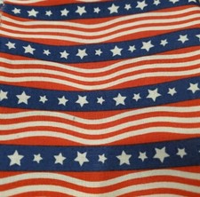 Patriot Pride Flag FAT QUARTER- FABRIC - WHITE- 4TH OF JULY-FQ-QUILT.