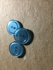 NEW 25 3/4  INCH  AQUA PEARL FINISH BUTTON 2 HOLE W/RIM